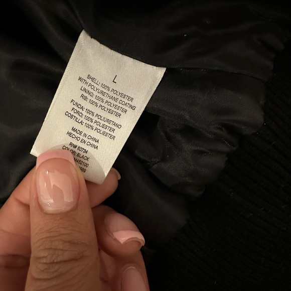 Miley Cyrus Womens Jacket Large Black Shawl Collar Faux Leather - Picture 2 of 4